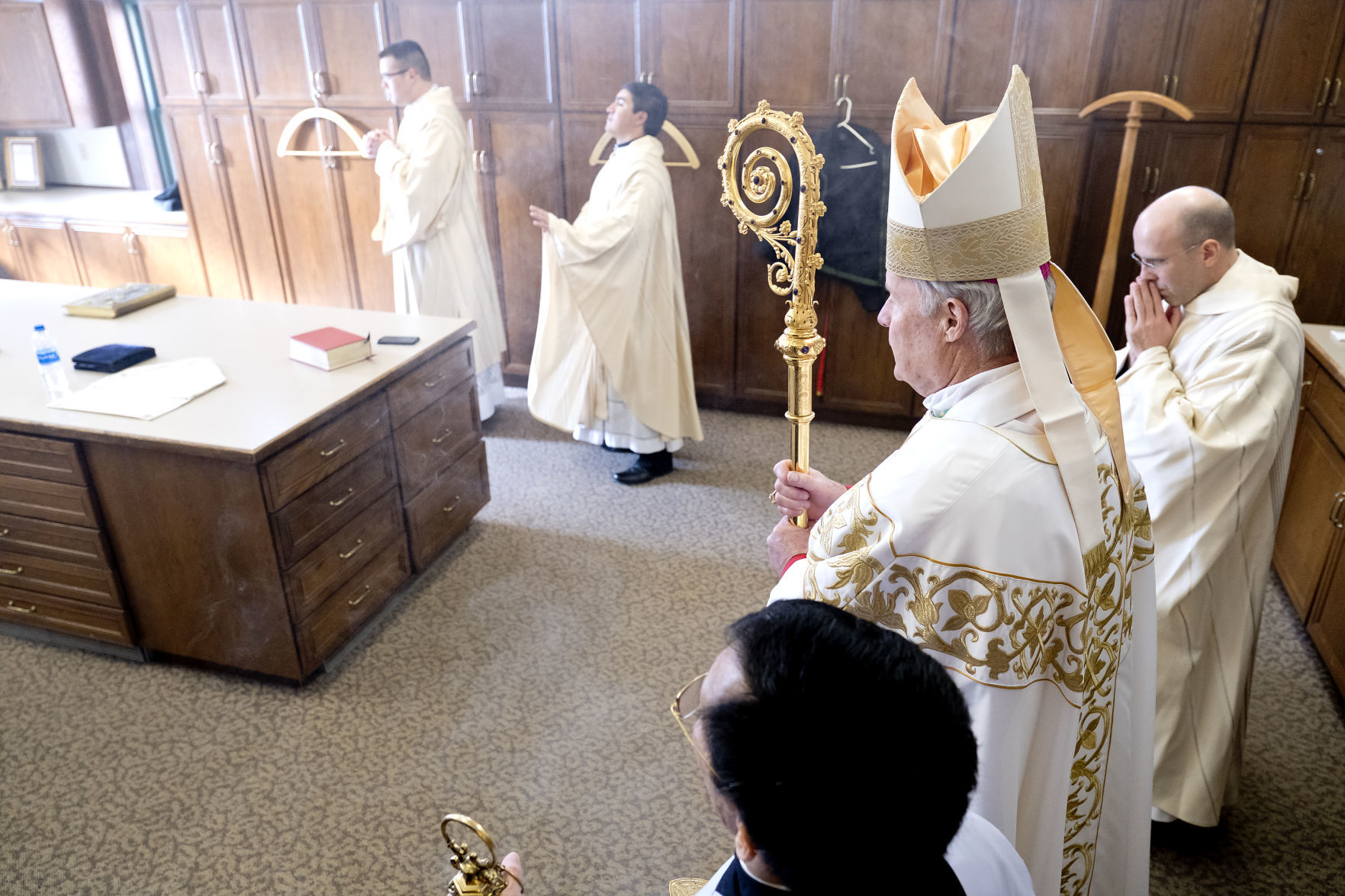 COVID-19 Catholic mass is live streamed on Holy Thursday